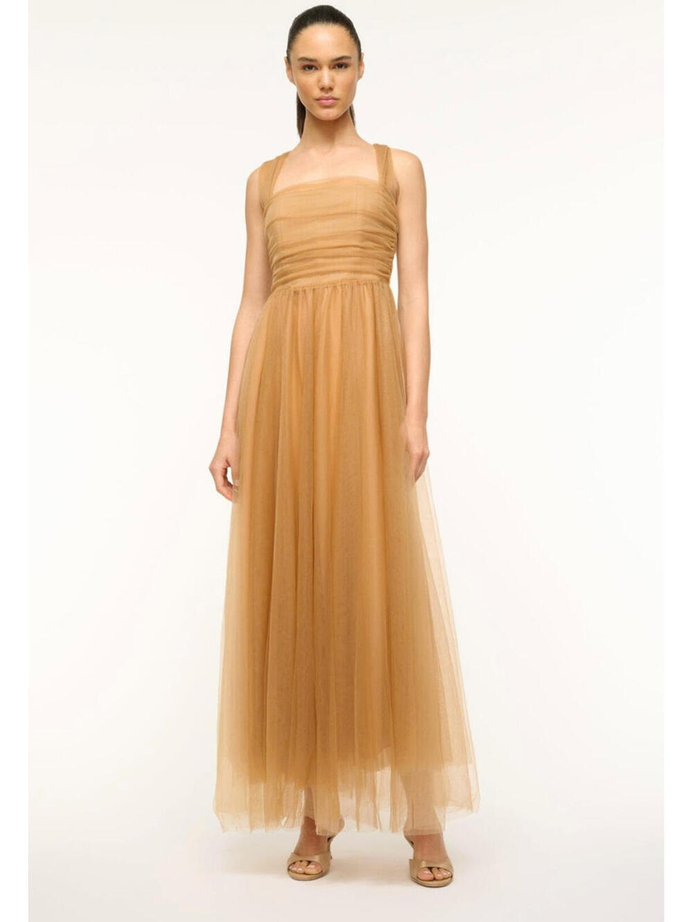 NWT Staud Antonia Tulle Ball Gown Sheer Designer Dress Full Skirt Princess 4 - Picture 6 of 9